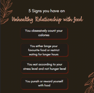 5 signs you have an Unhealthy Relationship with Food